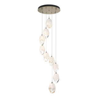 Hubbardton Forge - 131141-SKT-STND-84-WP0755 - Chrysalis 9-Light Large Crystal Pendant - Chrysalis - Soft Gold