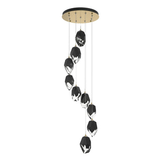 Hubbardton Forge - 131141-SKT-STND-86-BP0755 - Chrysalis 9-Light Large Crystal Pendant - Chrysalis - Modern Brass