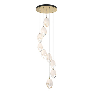 Hubbardton Forge - 131141-SKT-STND-86-WP0755 - Chrysalis 9-Light Large Crystal Pendant - Chrysalis - Modern Brass