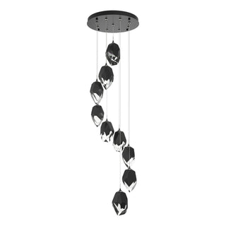 Hubbardton Forge - 131141-SKT-STND-89-BP0755 - Chrysalis 9-Light Large Crystal Pendant - Chrysalis - Ink