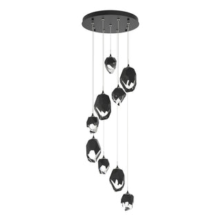 Hubbardton Forge - 131142-SKT-STND-10-BP0756 - Chrysalis 9-Light Mixed Crystal Pendant - Chrysalis - Black