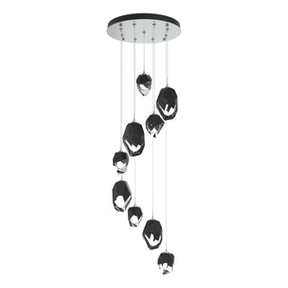 Hubbardton Forge - 131142-SKT-STND-82-BP0756 - Chrysalis 9-Light Mixed Crystal Pendant - Chrysalis - Vintage Platinum