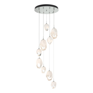 Hubbardton Forge - 131142-SKT-STND-82-WP0756 - Chrysalis 9-Light Mixed Crystal Pendant - Chrysalis - Vintage Platinum