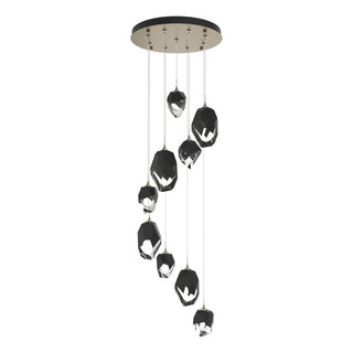 Hubbardton Forge - 131142-SKT-STND-84-BP0756 - Chrysalis 9-Light Mixed Crystal Pendant - Chrysalis - Soft Gold