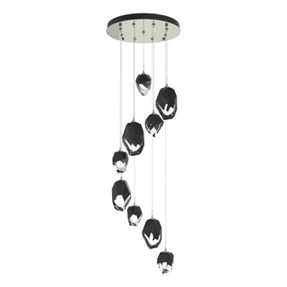Hubbardton Forge - 131142-SKT-STND-85-BP0756 - Chrysalis 9-Light Mixed Crystal Pendant - Chrysalis - Sterling