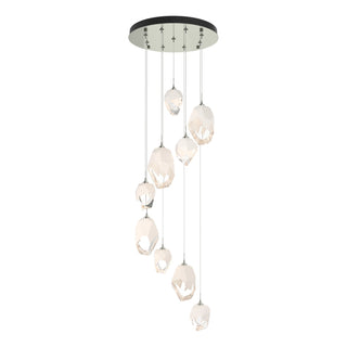 Hubbardton Forge - 131142-SKT-STND-85-WP0756 - Chrysalis 9-Light Mixed Crystal Pendant - Chrysalis - Sterling