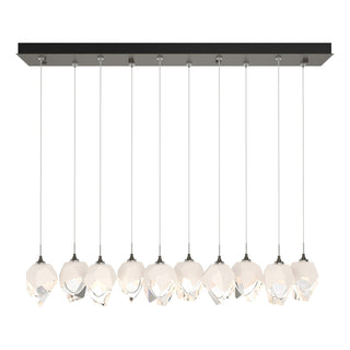 Hubbardton Forge - 131143-SKT-STND-07-WP0754 - Chrysalis 10-Light Small Crystal Pendant - Chrysalis - Dark Smoke