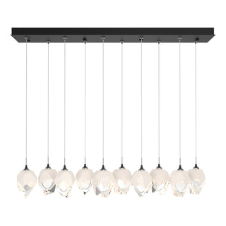 Hubbardton Forge - 131143-SKT-STND-10-WP0754 - Chrysalis 10-Light Small Crystal Pendant - Chrysalis - Black