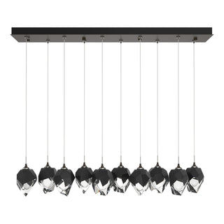 Hubbardton Forge - 131143-SKT-STND-14-BP0754 - Chrysalis 10-Light Small Crystal Pendant - Chrysalis - Oil Rubbed Bronze