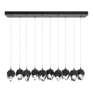 Hubbardton Forge - 131143-SKT-STND-20-BP0754 - Chrysalis 10-Light Small Crystal Pendant - Chrysalis - Natural Iron