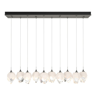 Hubbardton Forge - 131143-SKT-STND-20-WP0754 - Chrysalis 10-Light Small Crystal Pendant - Chrysalis - Natural Iron