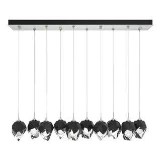 Hubbardton Forge - 131143-SKT-STND-82-BP0754 - Chrysalis 10-Light Small Crystal Pendant - Chrysalis - Vintage Platinum