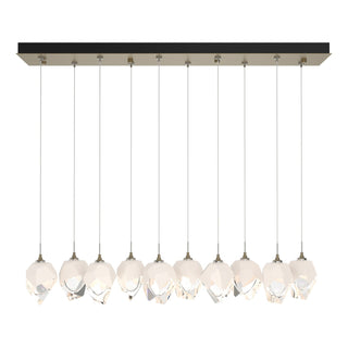 Hubbardton Forge - 131143-SKT-STND-84-WP0754 - Chrysalis 10-Light Small Crystal Pendant - Chrysalis - Soft Gold