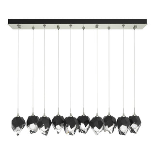 Hubbardton Forge - 131143-SKT-STND-85-BP0754 - Chrysalis 10-Light Small Crystal Pendant - Chrysalis - Sterling