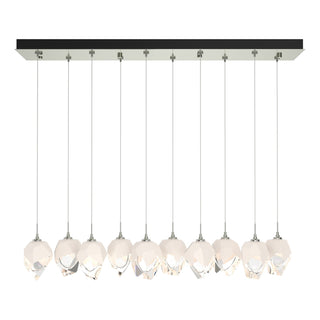 Hubbardton Forge - 131143-SKT-STND-85-WP0754 - Chrysalis 10-Light Small Crystal Pendant - Chrysalis - Sterling