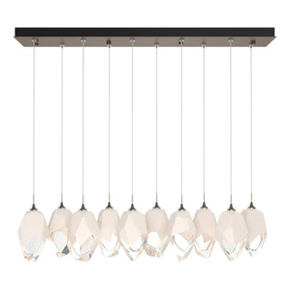 Hubbardton Forge - 131144-SKT-STND-05-WP0755 - Chrysalis 10-Light Large Crystal Pendant - Chrysalis - Bronze