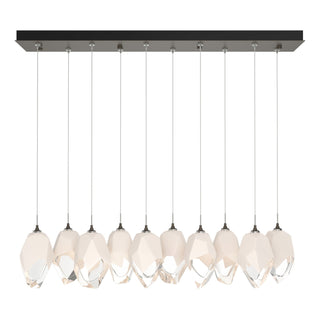 Hubbardton Forge - 131144-SKT-STND-07-WP0755 - Chrysalis 10-Light Large Crystal Pendant - Chrysalis - Dark Smoke