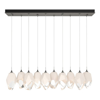 Hubbardton Forge - 131144-SKT-STND-20-WP0755 - Chrysalis 10-Light Large Crystal Pendant - Chrysalis - Natural Iron