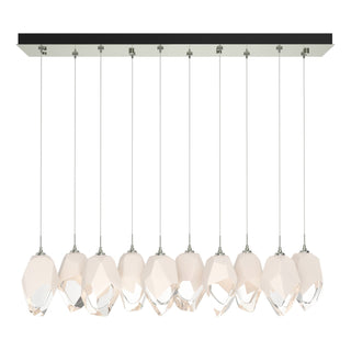 Hubbardton Forge - 131144-SKT-STND-85-WP0755 - Chrysalis 10-Light Large Crystal Pendant - Chrysalis - Sterling