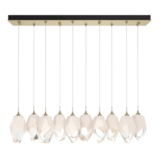 Hubbardton Forge - 131144-SKT-STND-86-WP0755 - Chrysalis 10-Light Large Crystal Pendant - Chrysalis - Modern Brass