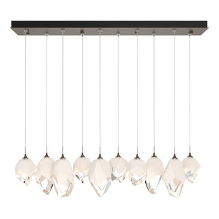 Hubbardton Forge - 131145-SKT-STND-05-WP0756 - Chrysalis 10-Light Mixed Crystal Pendant - Chrysalis - Bronze