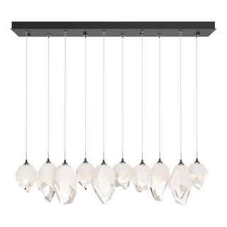 Hubbardton Forge - 131145-SKT-STND-10-WP0756 - Chrysalis 10-Light Mixed Crystal Pendant - Chrysalis - Black