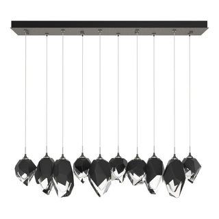 Hubbardton Forge - 131145-SKT-STND-20-BP0756 - Chrysalis 10-Light Mixed Crystal Pendant - Chrysalis - Natural Iron