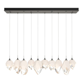 Hubbardton Forge - 131145-SKT-STND-20-WP0756 - Chrysalis 10-Light Mixed Crystal Pendant - Chrysalis - Natural Iron