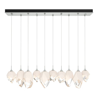 Hubbardton Forge - 131145-SKT-STND-82-WP0756 - Chrysalis 10-Light Mixed Crystal Pendant - Chrysalis - Vintage Platinum