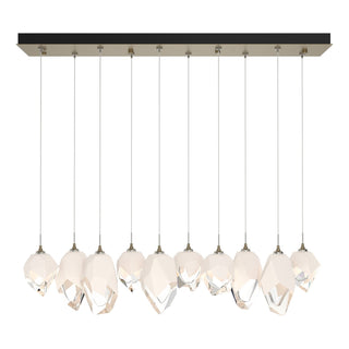 Hubbardton Forge - 131145-SKT-STND-84-WP0756 - Chrysalis 10-Light Mixed Crystal Pendant - Chrysalis - Soft Gold