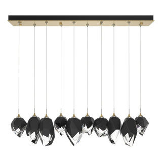 Hubbardton Forge - 131145-SKT-STND-86-BP0756 - Chrysalis 10-Light Mixed Crystal Pendant - Chrysalis - Modern Brass