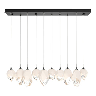 Hubbardton Forge - 131145-SKT-STND-89-WP0756 - Chrysalis 10-Light Mixed Crystal Pendant - Chrysalis - Ink