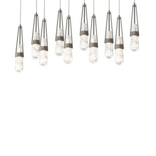 Hubbardton Forge - 131200-SKT-LONG-07-YJ0434 - Link 10-Light Blown Glass Pendant - Link - Dark Smoke