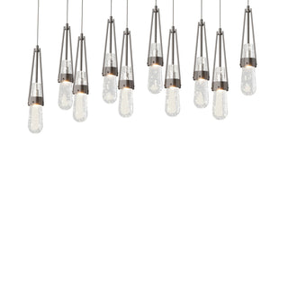 Hubbardton Forge - 131200-SKT-LONG-14-YG0434 - Link 10-Light Blown Glass Pendant - Link - Oil Rubbed Bronze