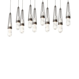 Hubbardton Forge - 131200-SKT-LONG-14-YJ0434 - Link 10-Light Blown Glass Pendant - Link - Oil Rubbed Bronze