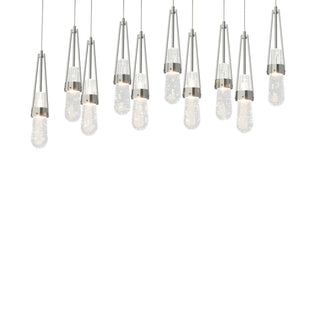 Hubbardton Forge - 131200-SKT-LONG-85-YG0434 - Link 10-Light Blown Glass Pendant - Link - Sterling