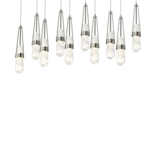 Hubbardton Forge - 131200-SKT-LONG-85-YJ0434 - Link 10-Light Blown Glass Pendant - Link - Sterling