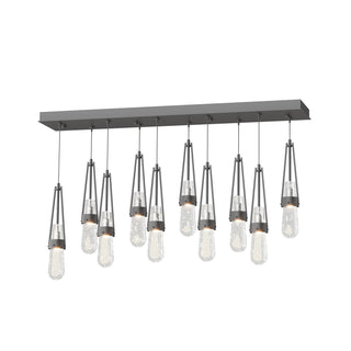 Hubbardton Forge - 131200-SKT-STND-10-YG0434 - Link 10-Light Blown Glass Pendant - Link - Black