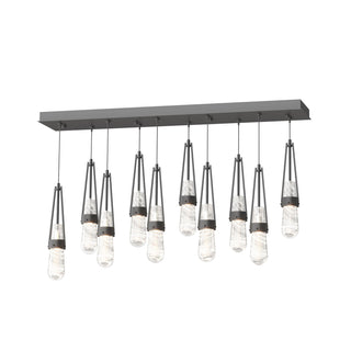 Hubbardton Forge - 131200-SKT-STND-10-YJ0434 - Link 10-Light Blown Glass Pendant - Link - Black