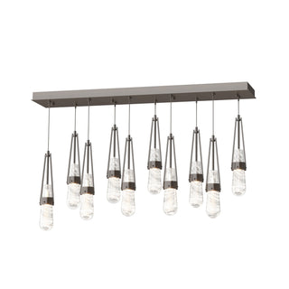 Hubbardton Forge - 131200-SKT-STND-14-YJ0434 - Link 10-Light Blown Glass Pendant - Link - Oil Rubbed Bronze