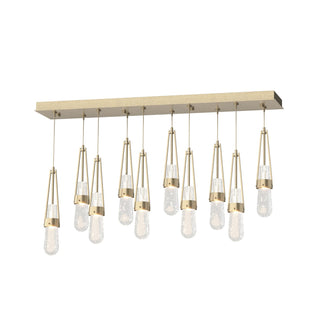 Hubbardton Forge - 131200-SKT-STND-84-YG0434 - Link 10-Light Blown Glass Pendant - Link - Soft Gold