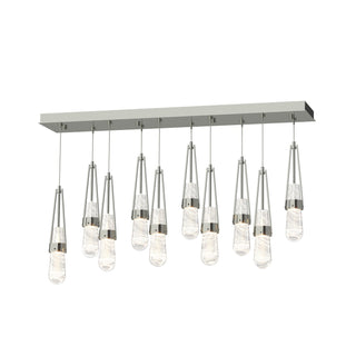 Hubbardton Forge - 131200-SKT-STND-85-YJ0434 - Link 10-Light Blown Glass Pendant - Link - Sterling