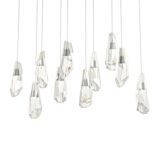 Hubbardton Forge - 131201-SKT-LONG-05-CR - Luma 10-Light Large Crystal Pendant - Luma - Bronze