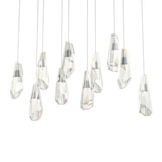 Hubbardton Forge - 131201-SKT-LONG-10-CR - Luma 10-Light Large Crystal Pendant - Luma - Black