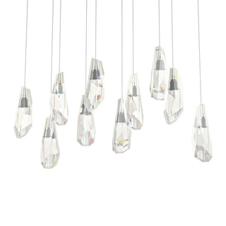 Hubbardton Forge - 131201-SKT-LONG-14-CR - Luma 10-Light Large Crystal Pendant - Luma - Oil Rubbed Bronze