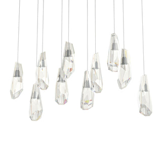 Hubbardton Forge - 131201-SKT-LONG-20-CR - Luma 10-Light Large Crystal Pendant - Luma - Natural Iron