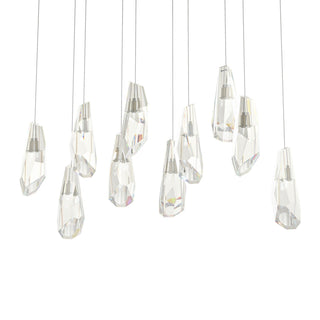 Hubbardton Forge - 131201-SKT-LONG-86-CR - Luma 10-Light Large Crystal Pendant - Luma - Modern Brass