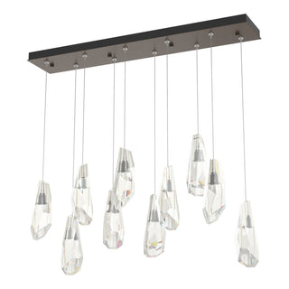 Hubbardton Forge - 131201-SKT-STND-05-CR - Luma 10-Light Large Crystal Pendant - Luma - Bronze