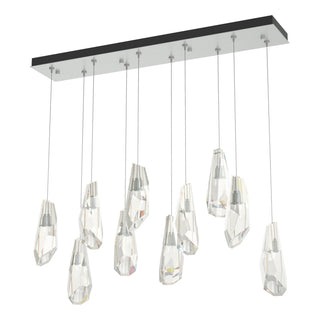 Hubbardton Forge - 131201-SKT-STND-82-CR - Luma 10-Light Large Crystal Pendant - Luma - Vintage Platinum