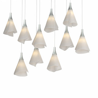 Hubbardton Forge - 131202-SKT-LONG-82-SH1987 - Mobius 10-Light Pendant - Mobius - Vintage Platinum